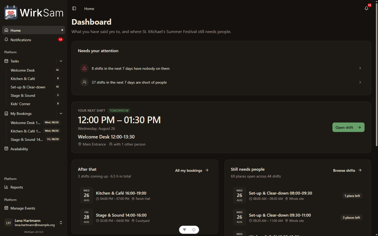 The dashboard, as it was